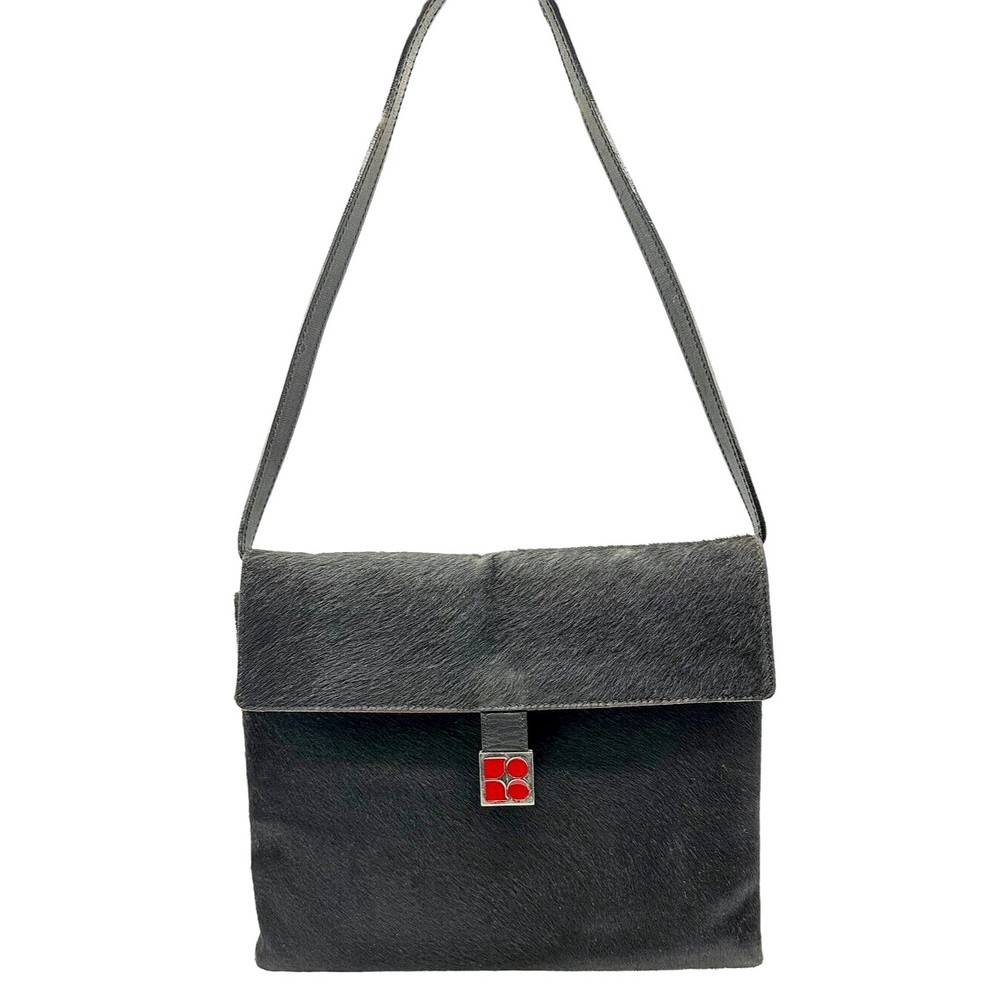 Kate Spade New York Animal Skin Shoulder Bag Italy Black